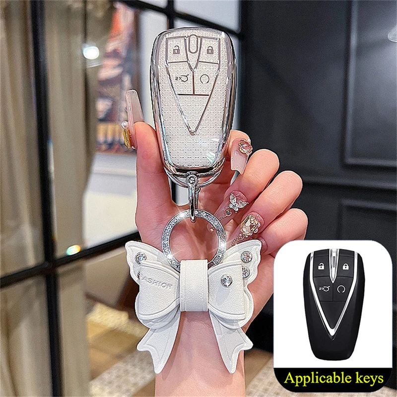 TPU Car Key Case Cover with 4 Buttons Suitable for Changan Cs75plus Unit Univ EADO Cs35/55 Unikx5 Auchan Accessories