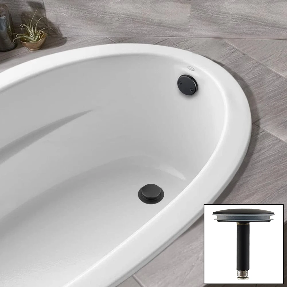 Tapón de drenaje de bañera de 43mm, reemplazo de cobre, varilla de enchufe emergente de residuos, altura ajustable de 49-63 Mm