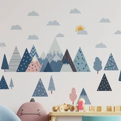 Bohemia Style Wall Sticker Mountain Woodland Mural Decal for Living Room Bedroom Sofa Background Wall Decoration Vinyl Wallpaper