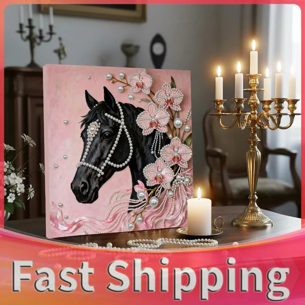 

DIY Pearl Gem Paintings Picture Arts Craft for Adults Beginners Home Wall Decor 30x30cm With Frame