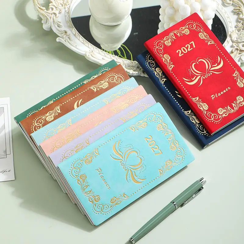 1pcs High Quality Daolin Paper+PU 2027 Portable A6 Daily Planner Calendar Diary Notebooks 365 Time Management Planner
