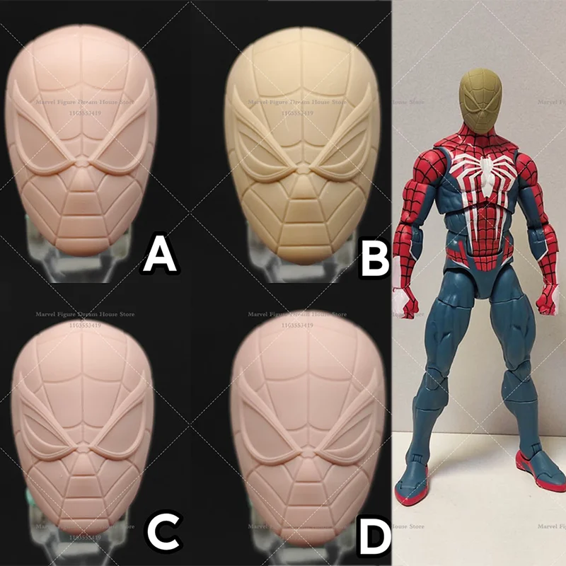 

bm23160 1/12 Scale White Un-panited Head Sculpt Superhero Ordinary Student For 6-inch mafex mezco muff ML Action Figure Soldier