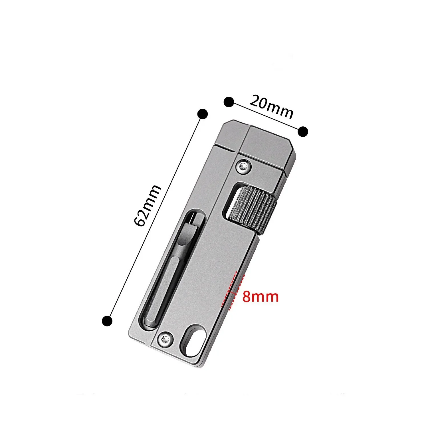 FEGVE Titanium Alloy Multi-tools Mini Adjustable Wrench Slotted Cross Screwdriver