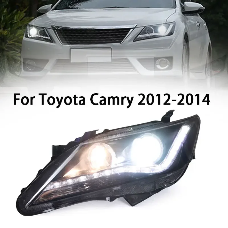

2PC Car Styling LED Head Lamp for Toyota Camry headlights 2012-2014 Camry led headlight led drl H7 hid Q5 Bi-Xenon Lens low beam