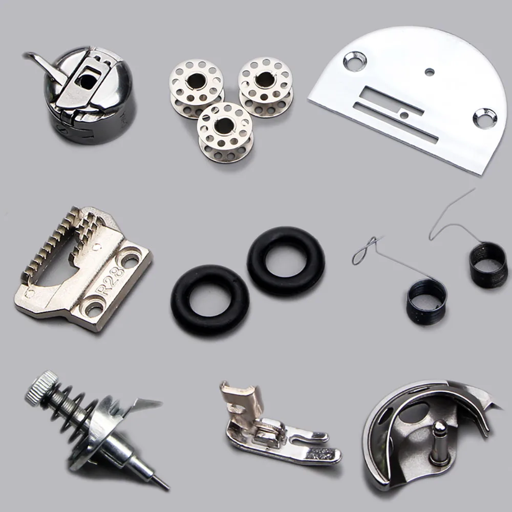 Sewing Machine Accessories Knitting Darning Foot Presser Hem For Vintage Foot Pedal Butterfly, Flying Man,Shuttle Shell Belt Set