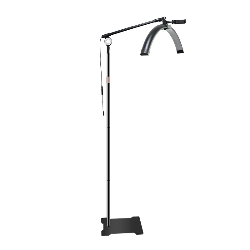 BIGGEST 55W 30-Inch Foldable Floor Dimmable LED Half Moon Light Modern Eyelash Esthetician Lash Tech Phone Holder Eyelash