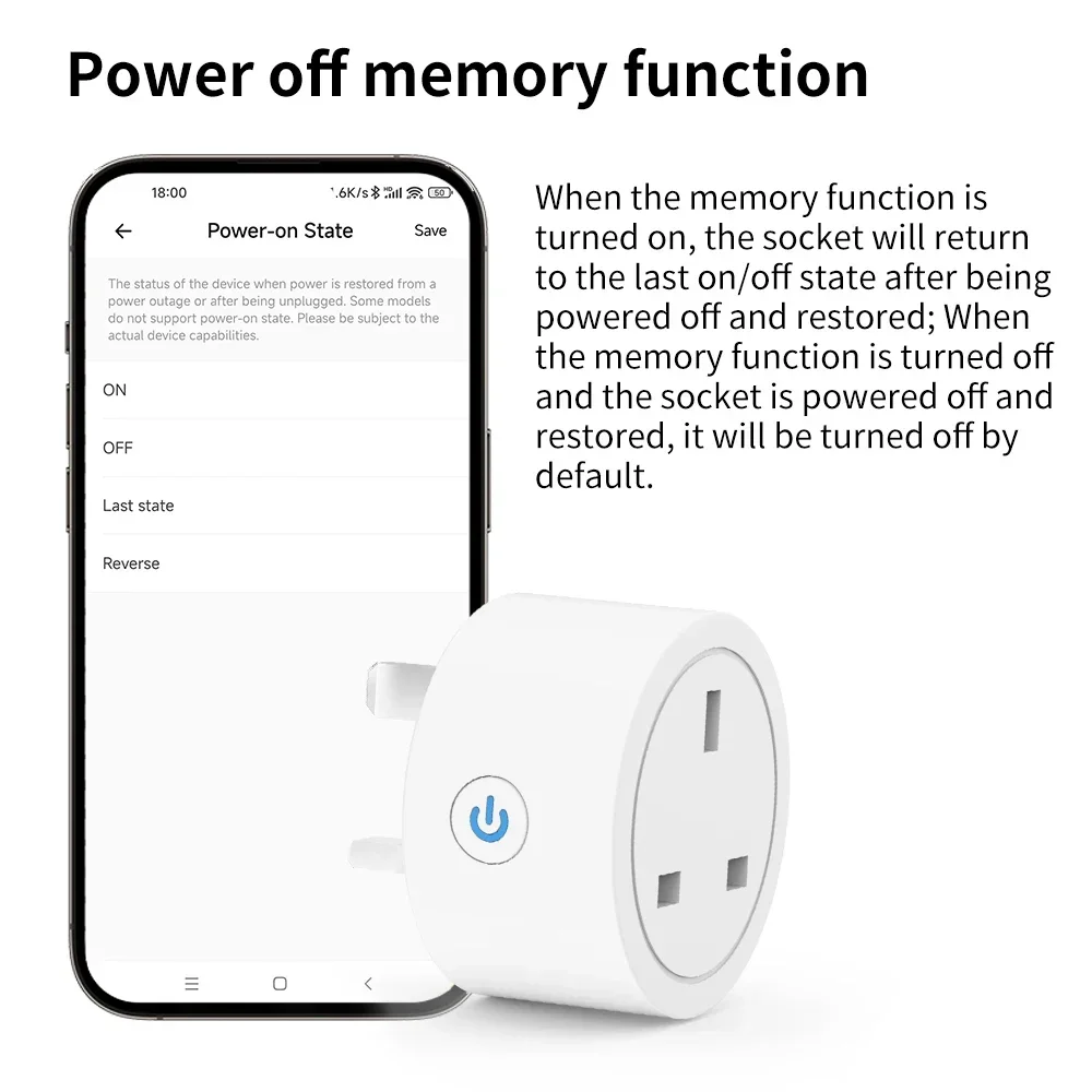 Bluetooth Smart-Steckdose UK-Stecker RF2.4G Kabellose Fernbedienungssteckdose mit EWewLink App Zeitgesteuerter Steckdosenschalter – Detail 3