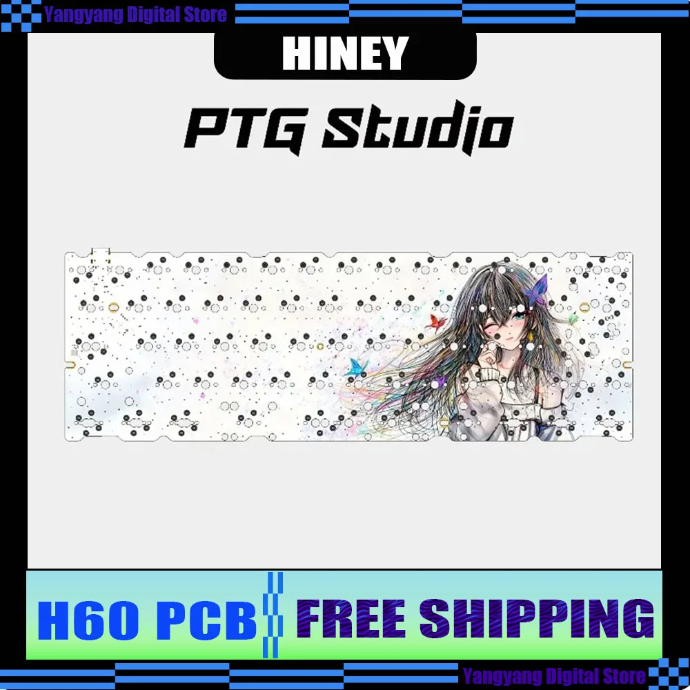 

Hiney H60 Keyboard PCB Hot Swap Keyboard Positioning Plate Custom for Rule60/ORING/GH60/TOFU60 Mechanical Keyboard Accessories