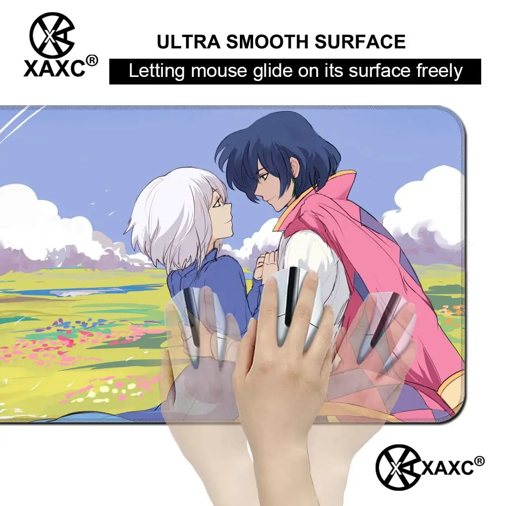 Dreamy Meadow Sky Anime Sophie H-Howl's M-Moving C-Castle Mouse Pad Large Gaming Print Desk Mat For PC Laptop Non-Slip Desk Mat view 4