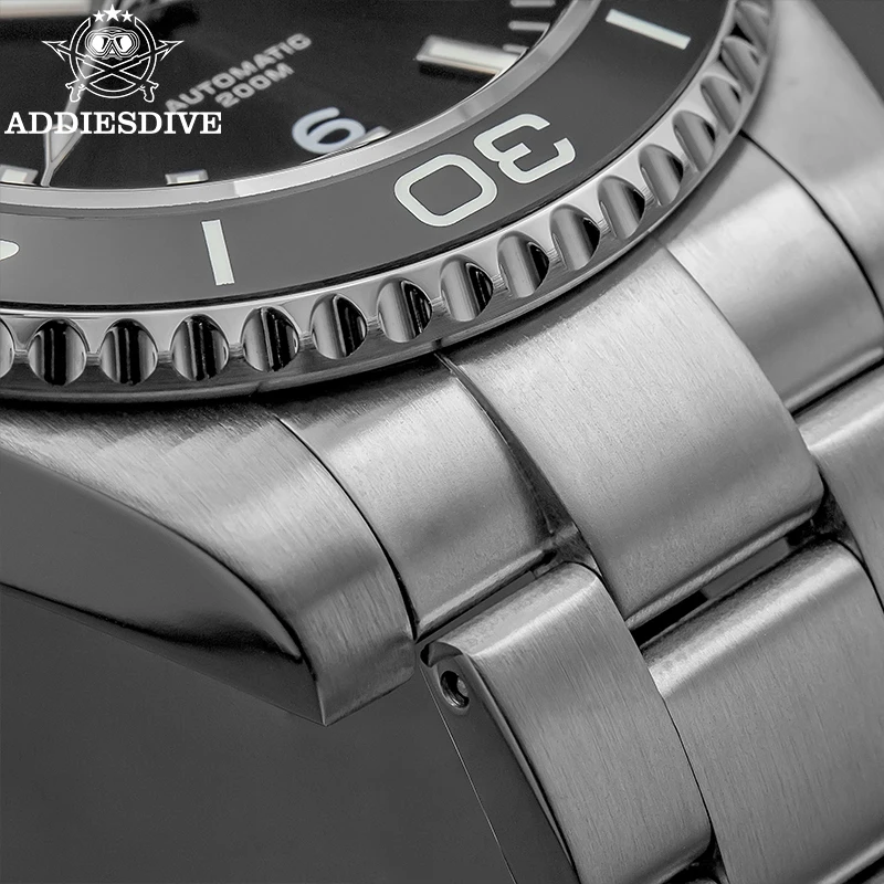 ADDIESDIVE nuevo reloj mecánico automático AD2085 NH35A para hombres zafiro 20Bar relojes luminosos impermeables de acero inoxidable para hombres