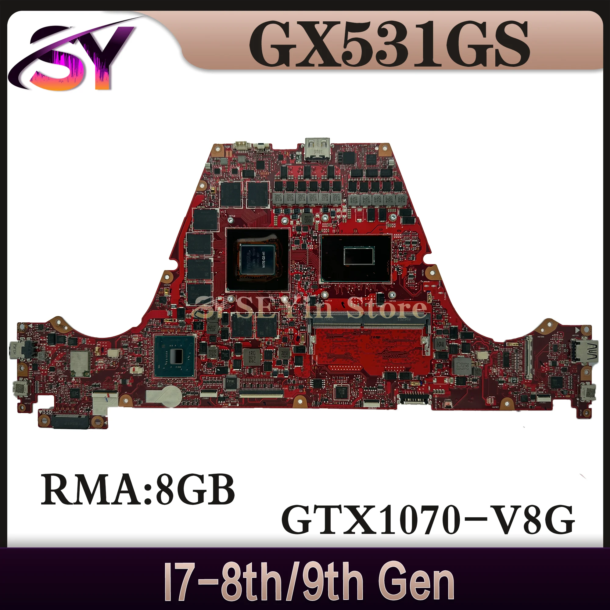 Mainboard For ASUS GX531GW GX531GV GX531GM GX531GWR GX531GX GX531GS GX531G Laptop Motherboard i7 8th/9th Gen V6G/V8G