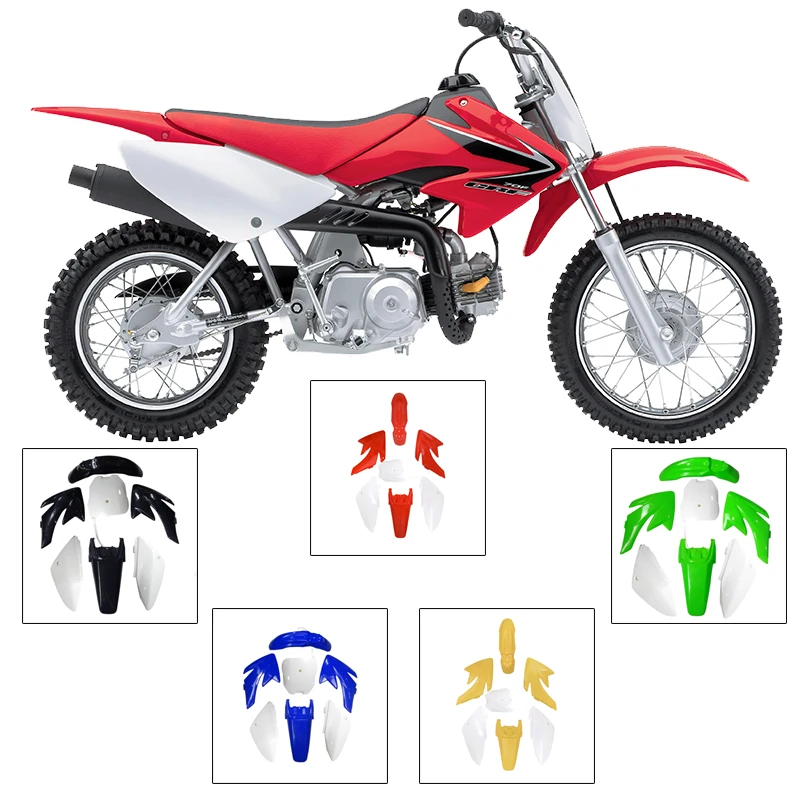 Motorcycle Accessories Plastics Fender CRF 70 Plastic covers Fairing Kits for Honda CRF 70 Dirt Pit Bike Motorcycle