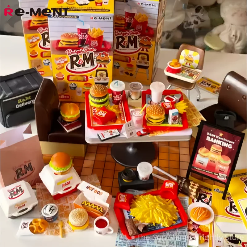Authentique Re-ment Miniature Burger Restaurant R & M boîte oeuf aveugle boîte Petits échantillon série jouets et loisirs de collection