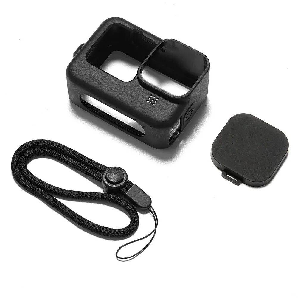 

For GoPro Hero 12 11 10 9 Black Camera Silicone Case Tempered Glass Screen Protector