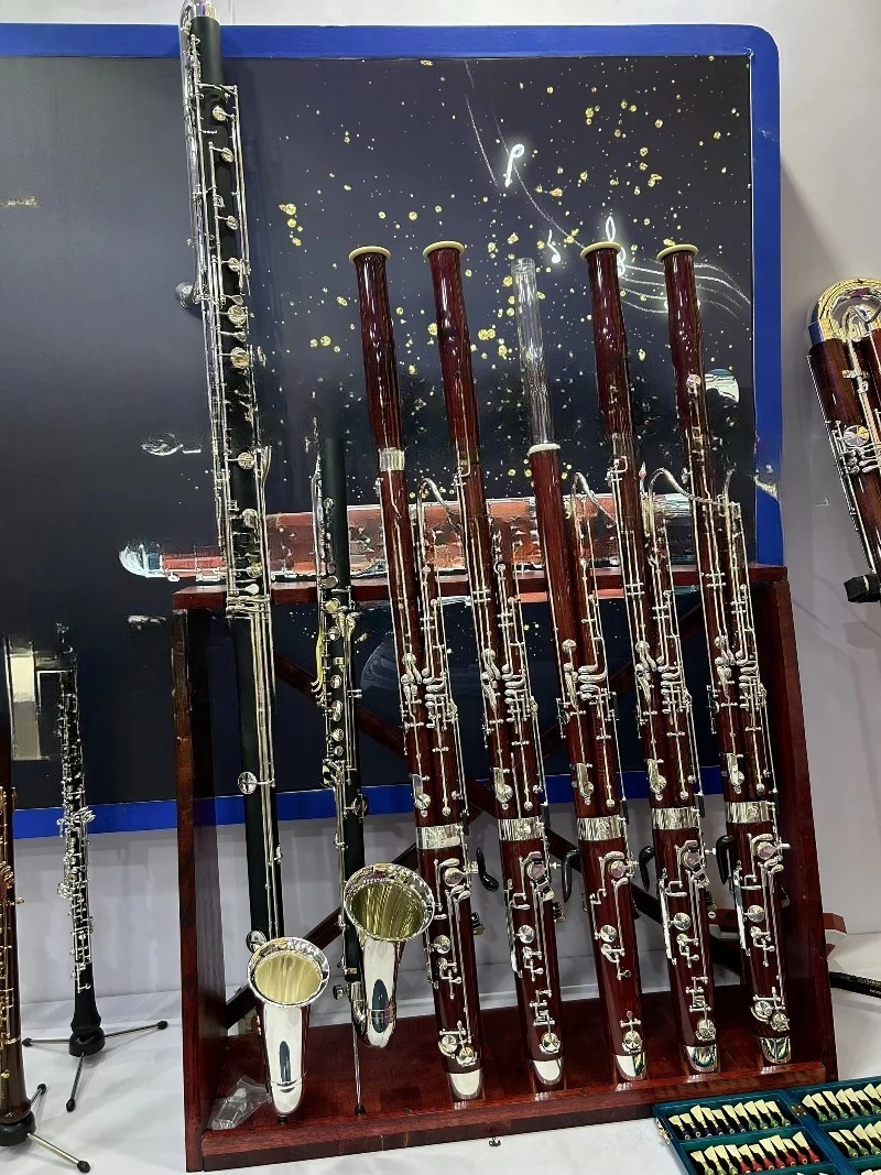 Professional Low E 17 Silver Keys Contra Bass Clarinet