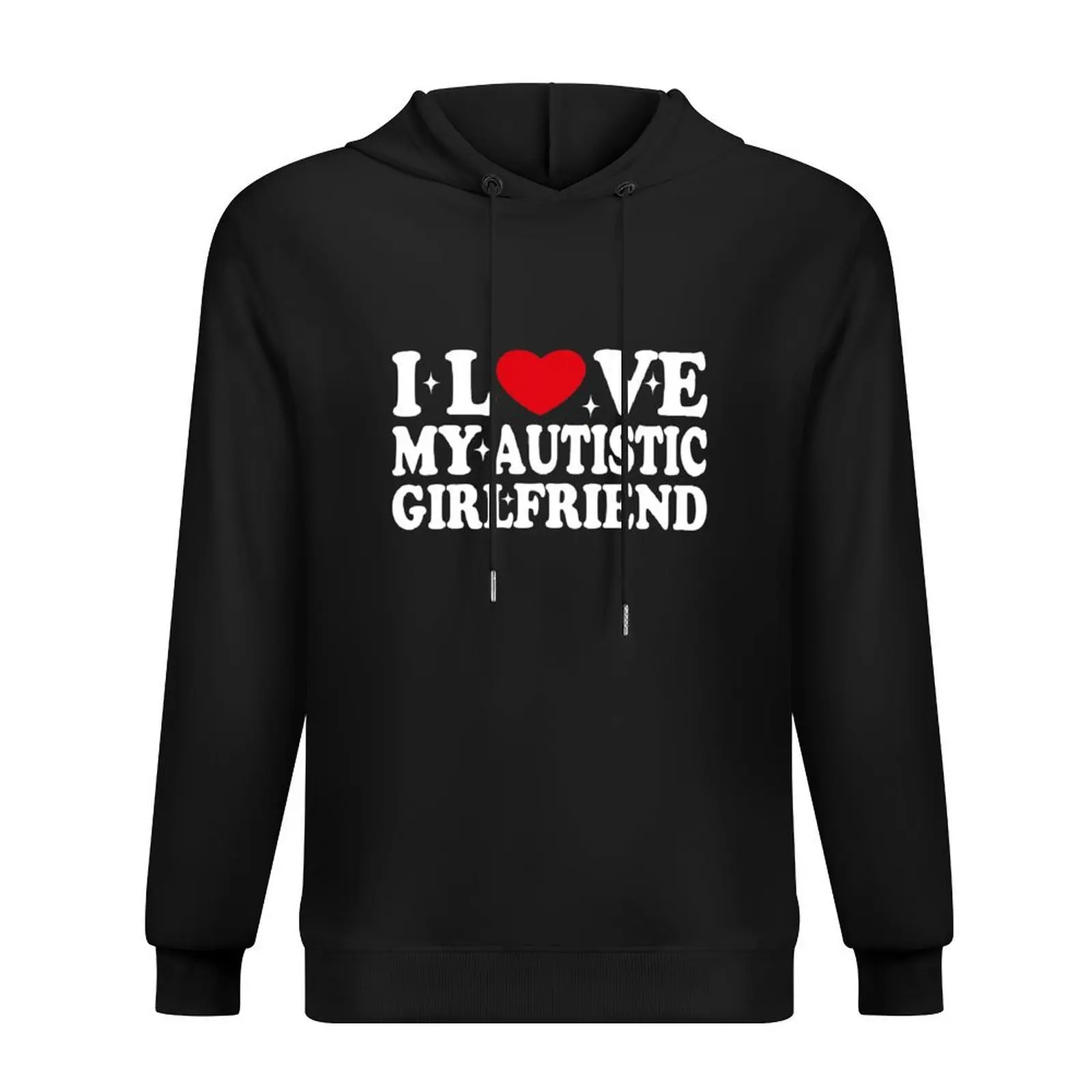 

I Love My Autistic Girlfriend I Heart My Autistic GF Hoodie men clothing men clothes autumn clothes new hooded tee