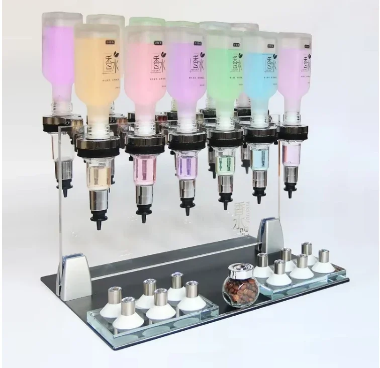 Desktop Manual Perfume Dispenser Liquid Bottle Filling Machines Machine Quantitative Machine Oil Filling Perfume Display Cabinet