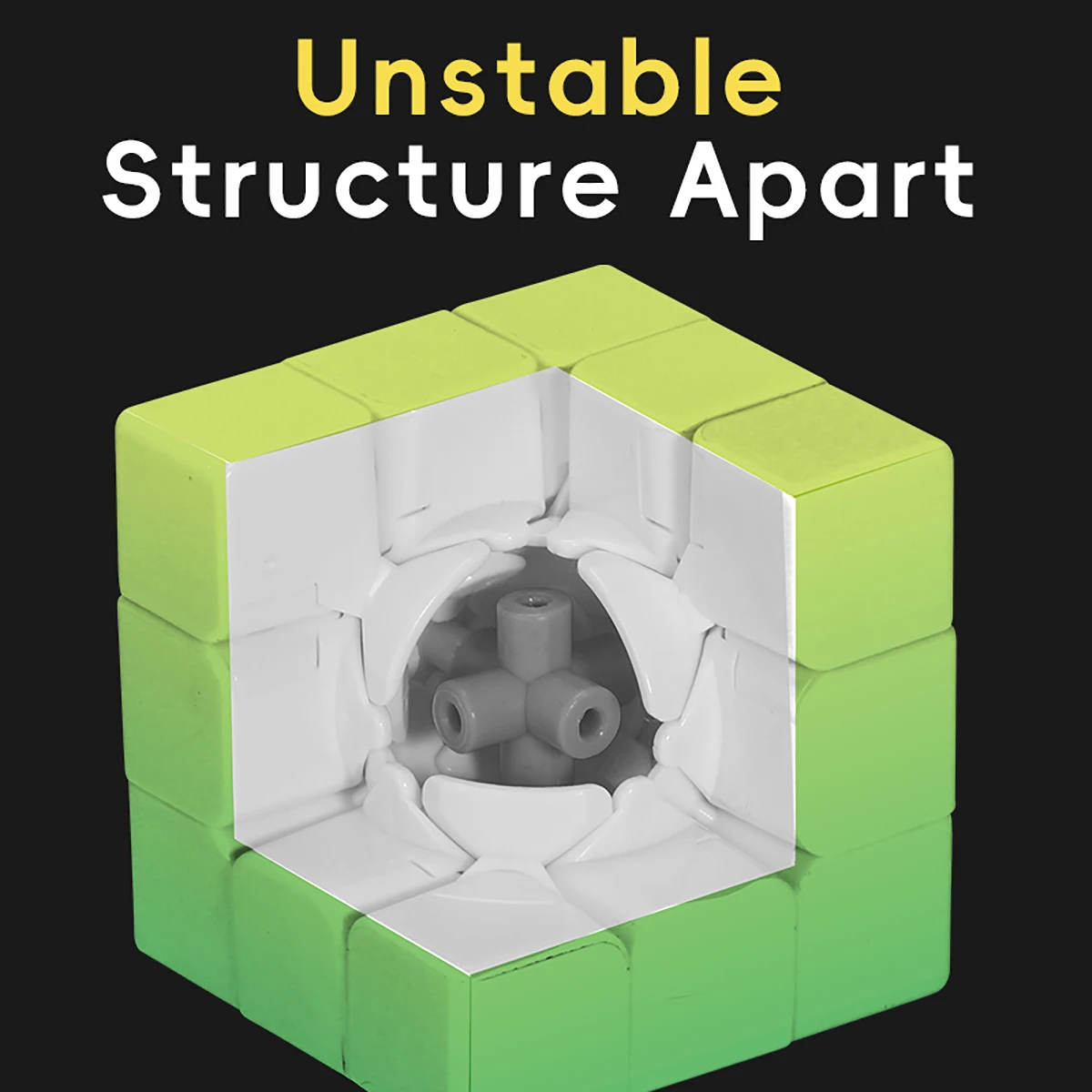 3x3x3 أُحجية مكعبات سحرية UV مطبوعة ثلاثية الأبعاد الضوء الأخضر التدرج تخفيف التوتر المهنية السلس سرعة لعبة لعبة للأطفال هدية