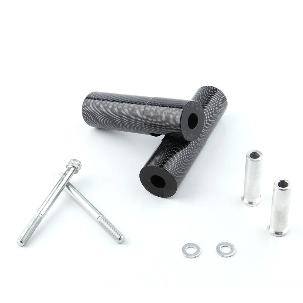 For 2006-2008 2007 Kawasaki Ninja ZX14 ZX14R ZX-14R 06 07 08 Motorcycle bike No Cut Frame Slider Crash Protector Black / Carbon