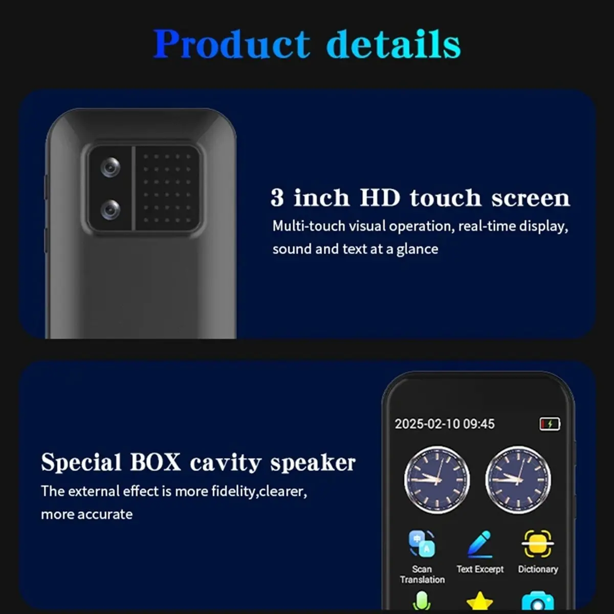 【~ New N07R】A31 Portable AI Scanning Reading Translator Pen 113 Language Smart Scanner Vioce Offline Translator Dictionary