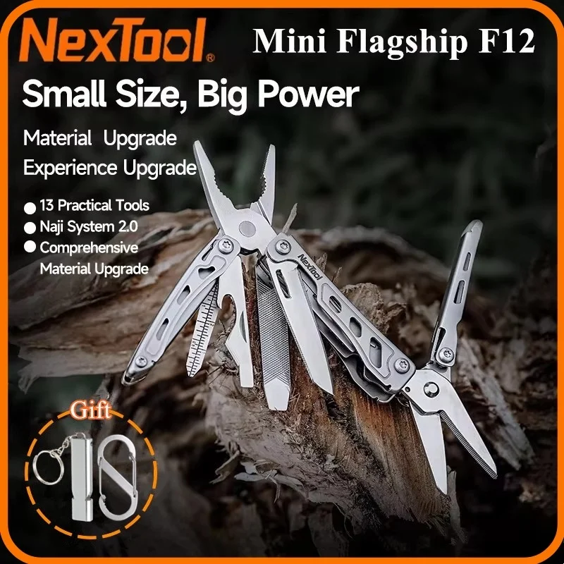 NexTool Mini Flagship F12 13-in-1 Multitool, faltbares EDC-Handwerkzeug, Schraubendreher, Mini-Zange, Feile, Schere, Flaschenöffner, Outdoor-Werkzeug