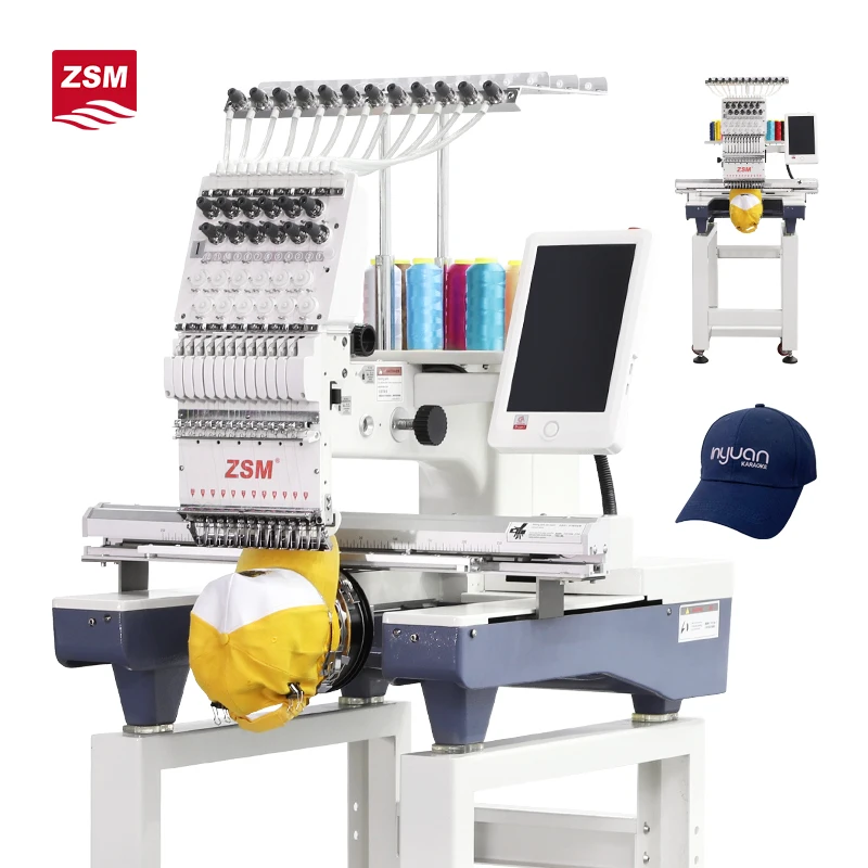 12/15 Needles Single Head Computerized Automatic Embroidery Machine Motor Gear Digital Custom Worktable for Commercial Home Use