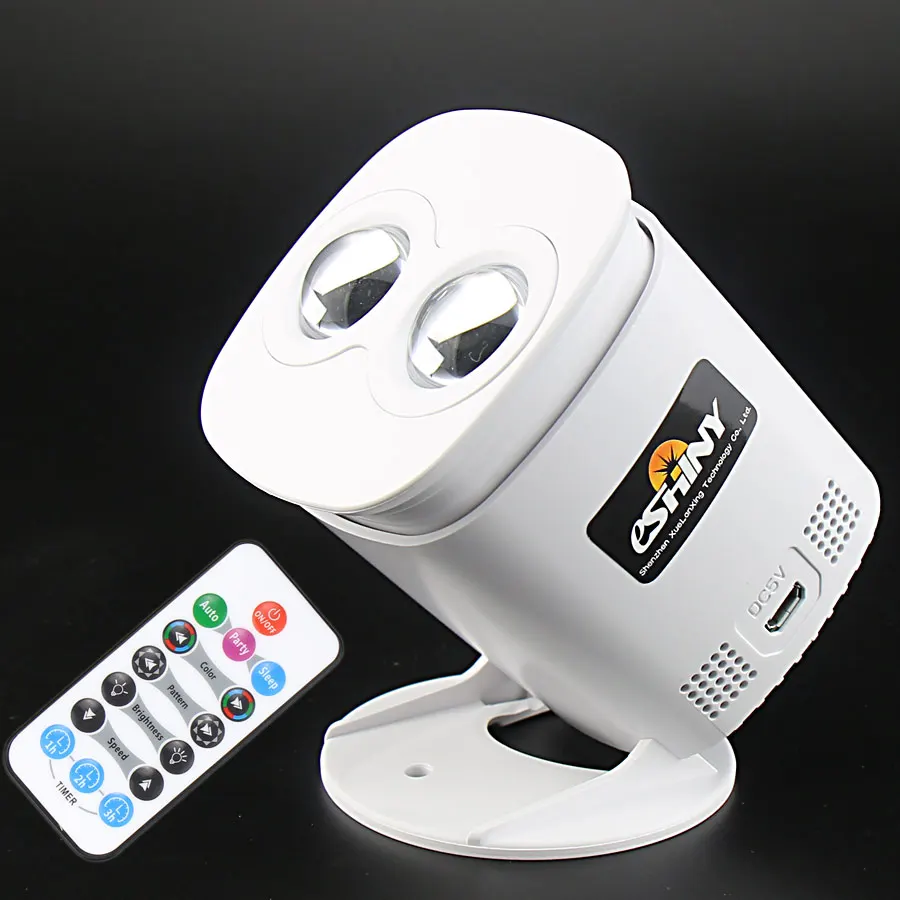 خلفية ضوء RGB LED 7 ألوان قوس قزح أورورا العارض DJ ديسكو حفلة بار الرقص السماء ليلة غرفة متجر المرحلة غروب الشمس مصباح A200 #6