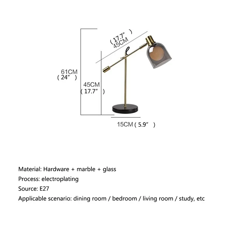 PLLY Nordic Simple Postmodern Art Table Lamp LED Desk Lighting for Home Study Bedroom Decoration