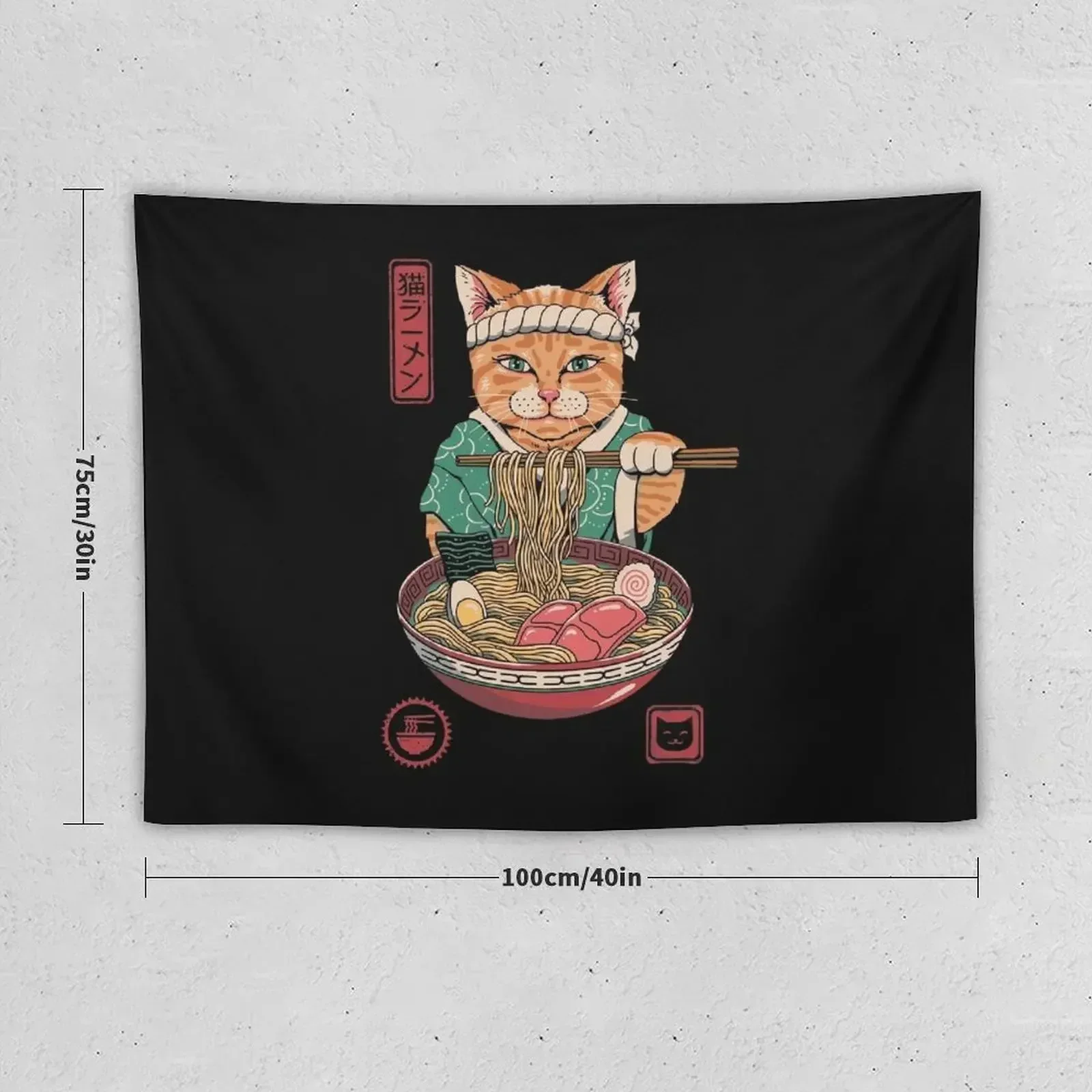 Neko Ramen Tapestry Korean Room Decor Home Decorators Wall Decoration Items Tapestry