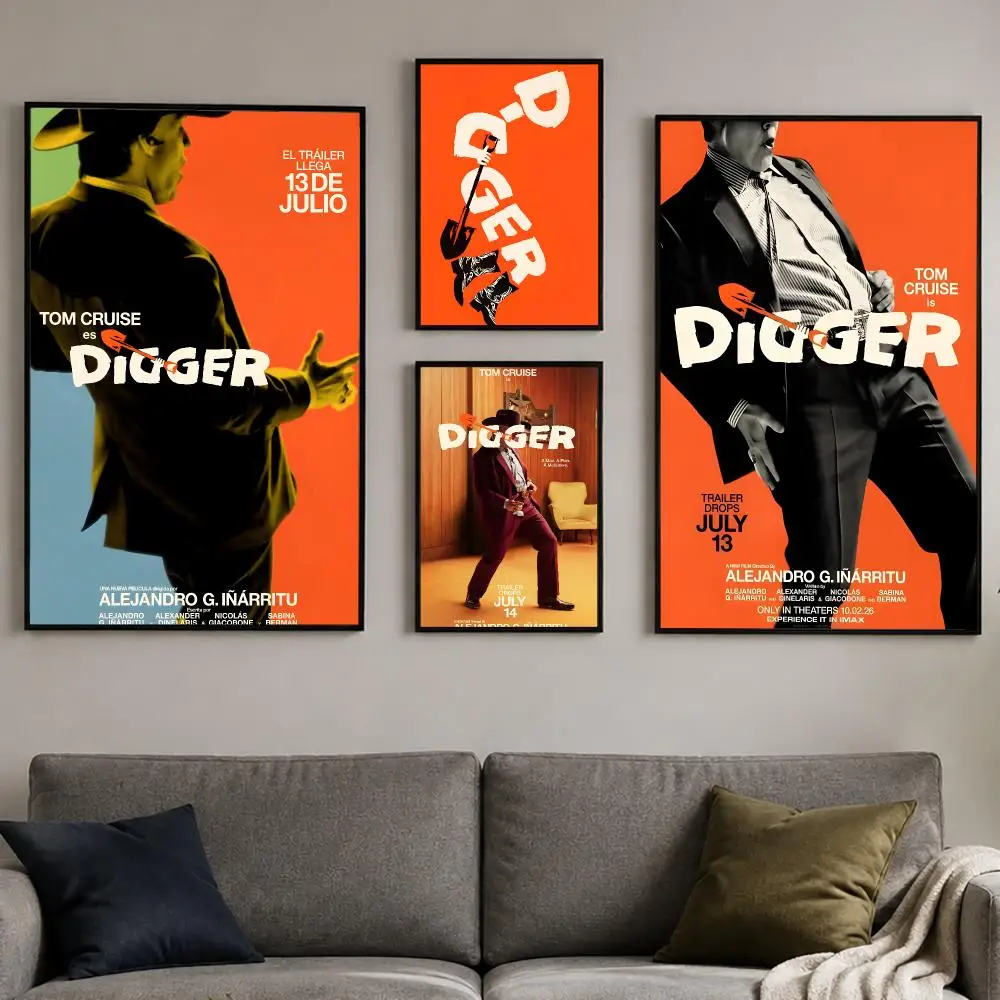 Character D-Digger Poster PP Self-Adhesive Wall Sticker Bedroom Gaming Cafe/Bar Vintage Aesthetic Decor Ideal Gift