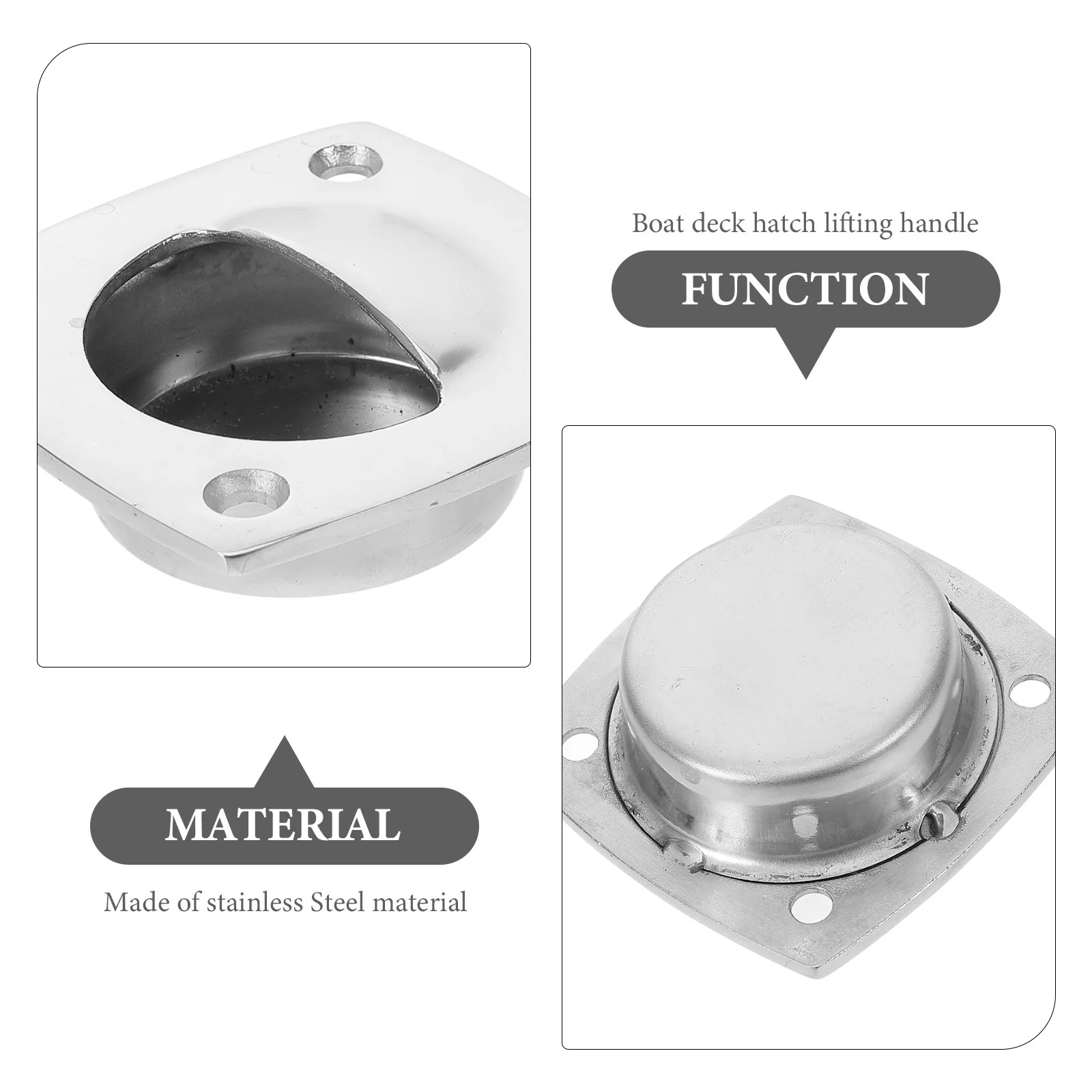 

Stainless Steel Handle Boat Hatches Pull Boarding Parts Accessories Marine Silver Latches Deck