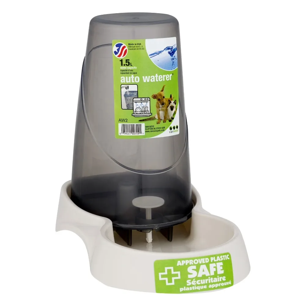 Automatic Dog Water Dispenser Extra Small Portable Pet Waterer 1.5L Capacity for Cats Puppies Travel Home Use Indoor Outdoor