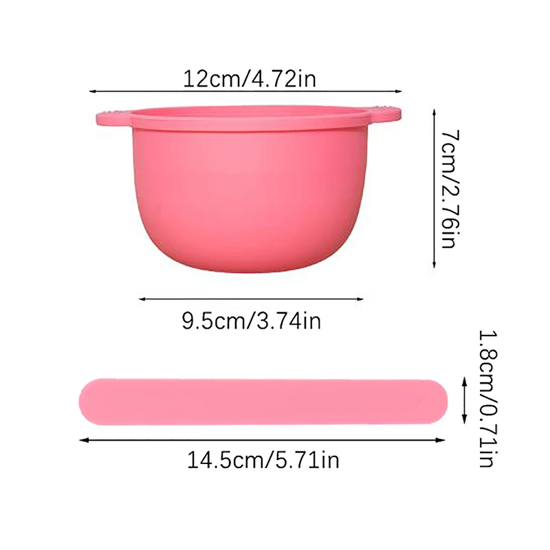 실리콘 히터 녹는 왁싱 이너 라이너 제모 살롱 및 가정용 접이식 페이셜 마스크 볼, 300ml 왁스 냄비 그릇