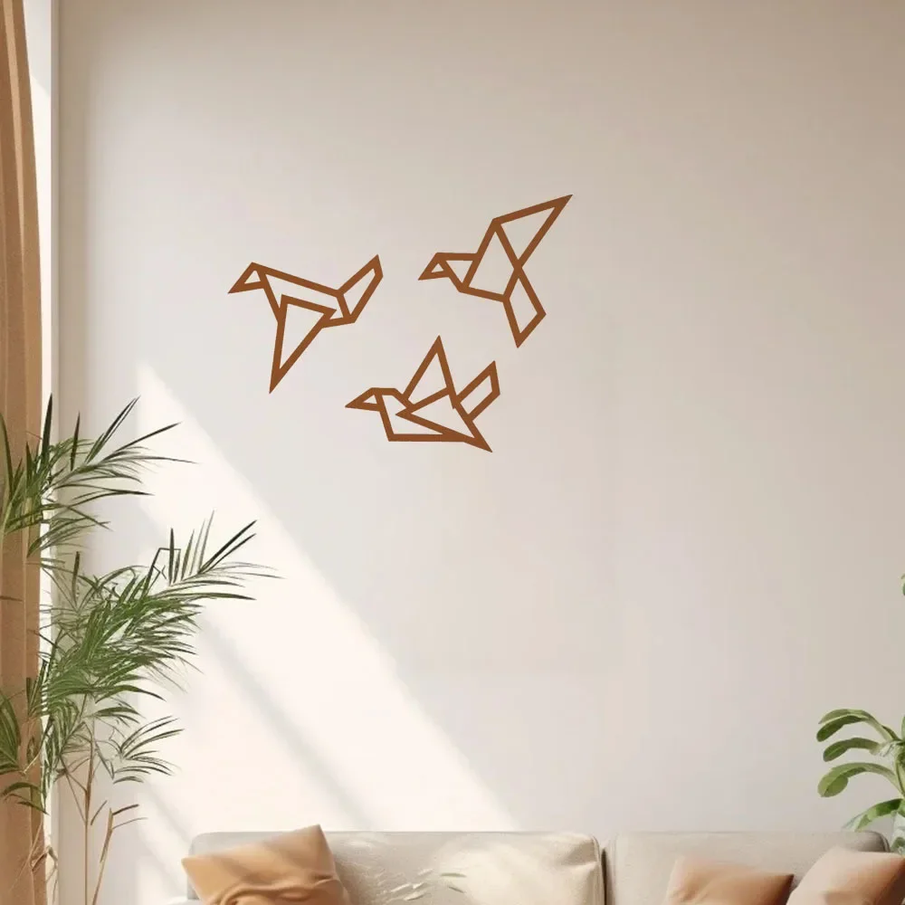 CIFBUY Metal Wall Art Paper Crane Iron Hanging, Durable Signage Plaque Sculpture Ornament for Home Office Bedroom Patio Garden