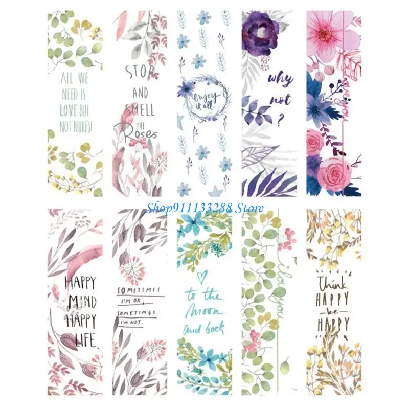 G88D Pack of 30PCS Message Card Paper Blossom Flower Page Dividers School Office Stationery