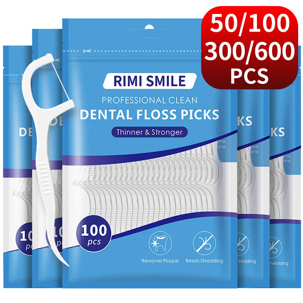 (Affordable bagged dental floss stick) Cleaning between teeth can be done with just one stick | 50/100/300/600PCS