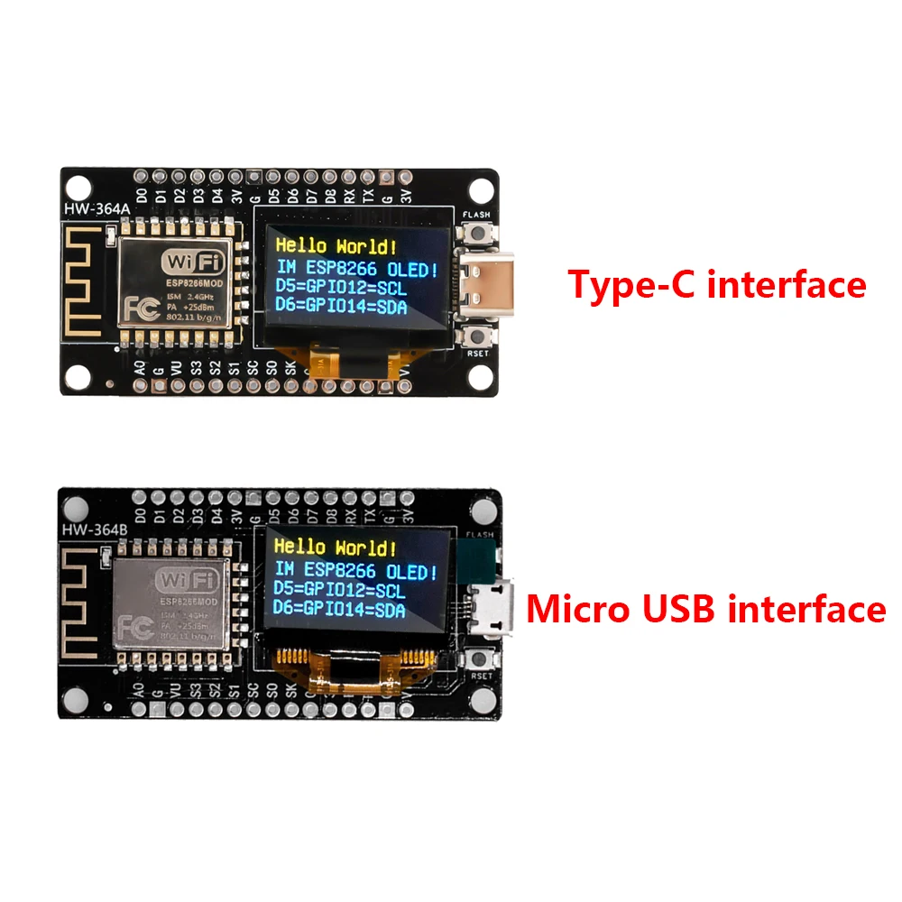 ESP8266 NodeMCU-Entwicklungsboard mit 0,96-Zoll-OLED-Display, WLAN-Modul CH340, I2C/SPI-Schnittstelle