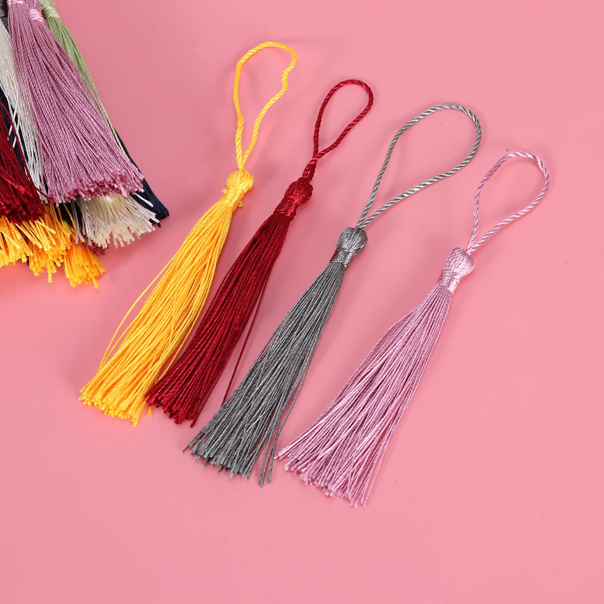 

100Pcs 13Cm Tassels Set 20 Assorted Colors Premium DIY Chinese Knot Charms for Bag Ornament Phone Decorative Keychain Jewelry