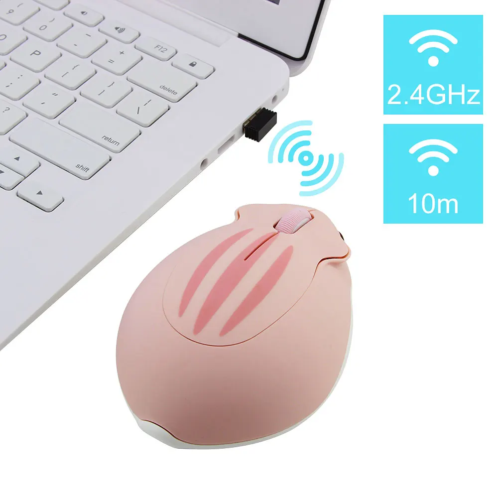 Cute Wireless 2.4G Mouse Hamster Designed Creative Mause Ergonomic USB Optical 1200 DPI Mini Mice Kid Gifts For PC Laptop