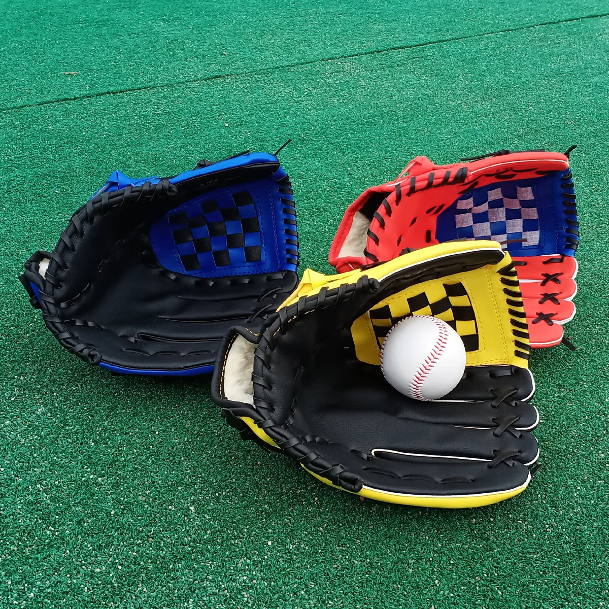 Thicken Baseball Pitcher Gloves PU Wear-resistant Training Competition Sports Gloves Adults Children Softball Catcher Gloves