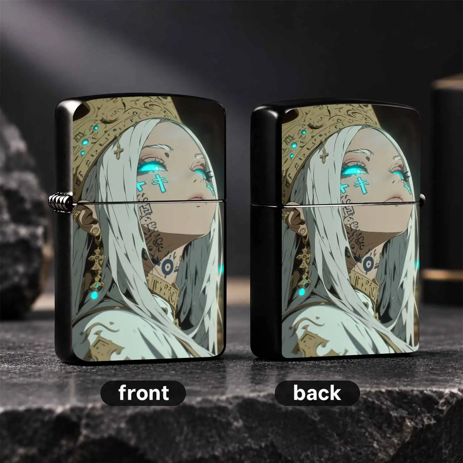 Anime Rune Saint Mark Girl Themed Portable Igniter, Stylish Creative Patterned Practical Daily Use Tool, Perfect For Daily Outdoor Scenes, Exquisite Unique Gift For Friends And Hobbyists, Chic Collectible Versatile Accessory A Humorous And