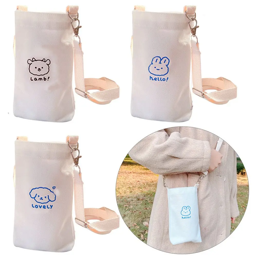 Cartoon Portable Water Cup Sleeve Adjustable Shoulder Crossbody Mug Bottle Strap Travel Outdoor Cup Accessory