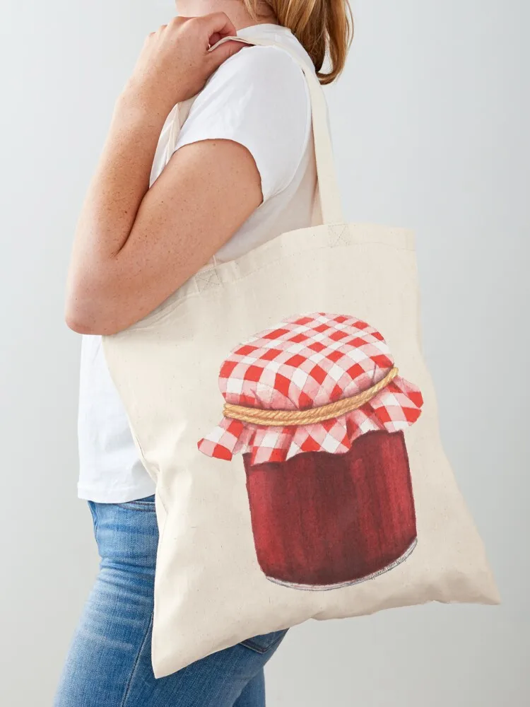 

Watercolor Jam Jar Tote Bag handbag Cloth bag tote bag university free delivery bags