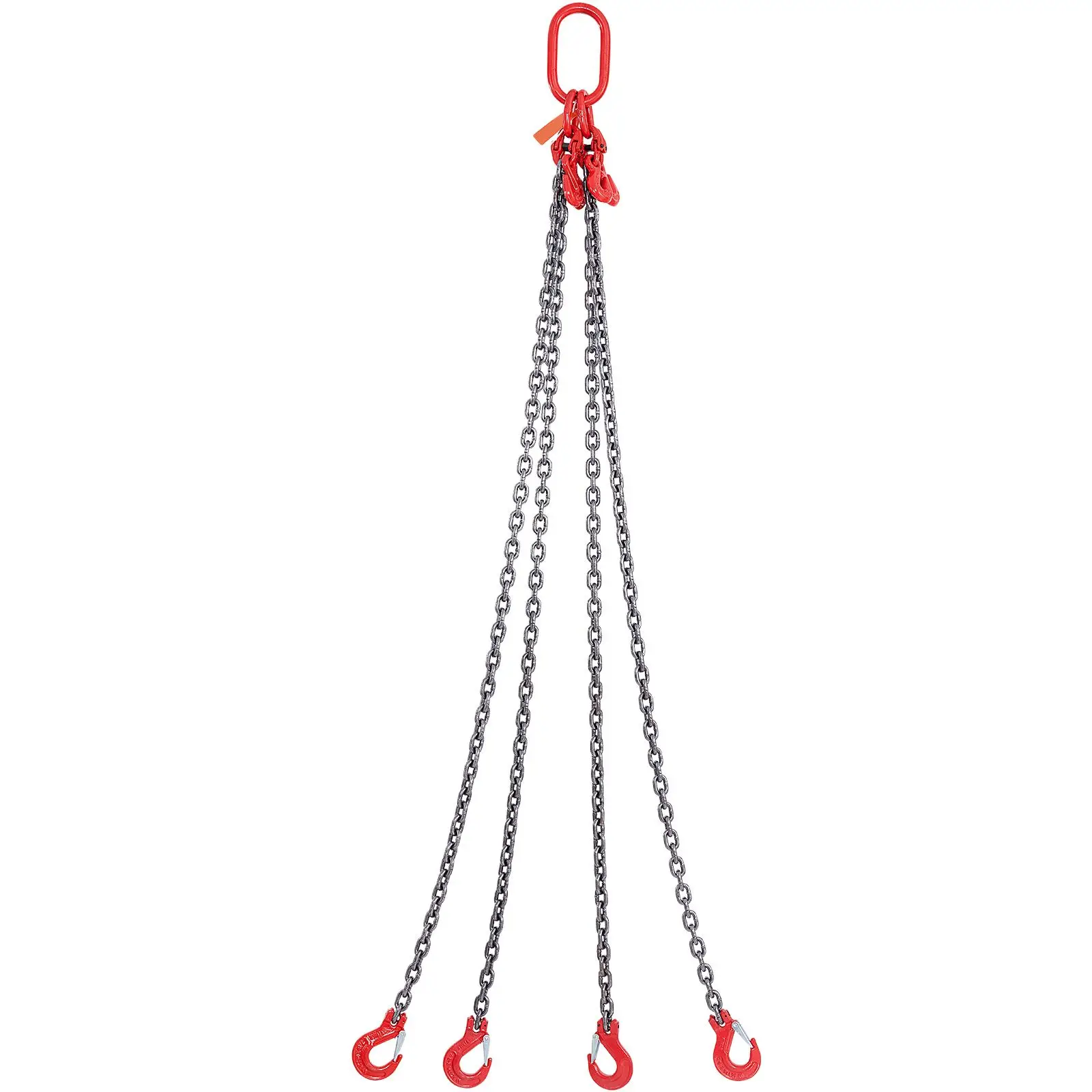 

G80 Engine Lift Chain 5/16"x5' 4 Leg Lifting Sling 11000lbs/5Ton with Grab Hooks & Adjusters for Engine Hoist