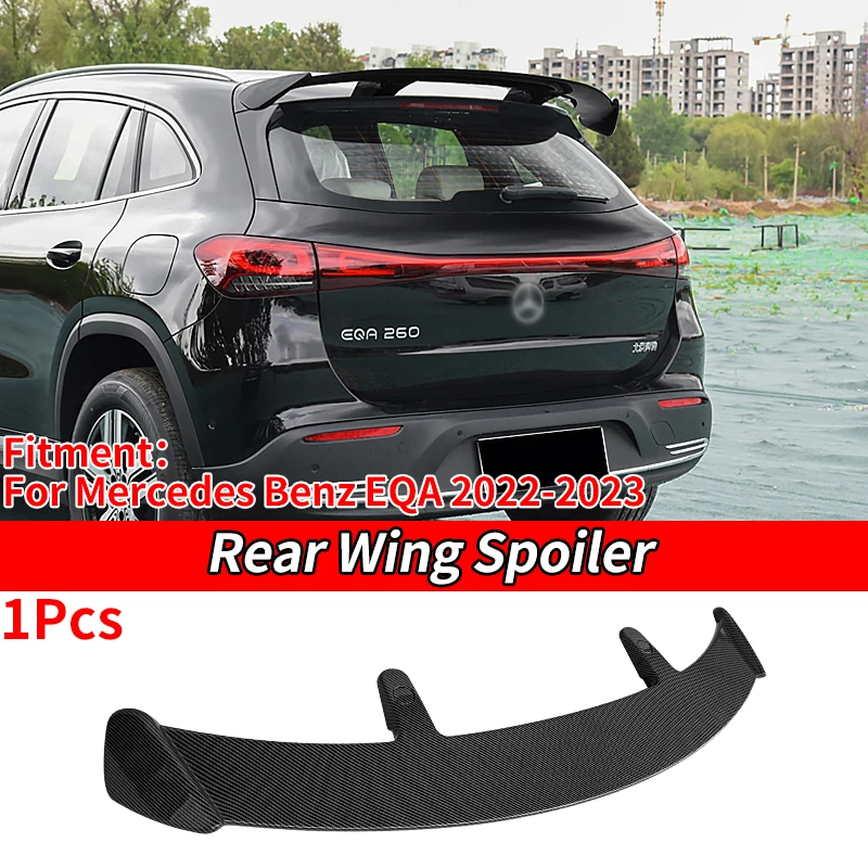 

Glossy Black ABS Material Retrofits The Car's Rear Trunk Rroof Spoiler Wing Exterior Accessories For Mercedes Benz EQA 2022-2023