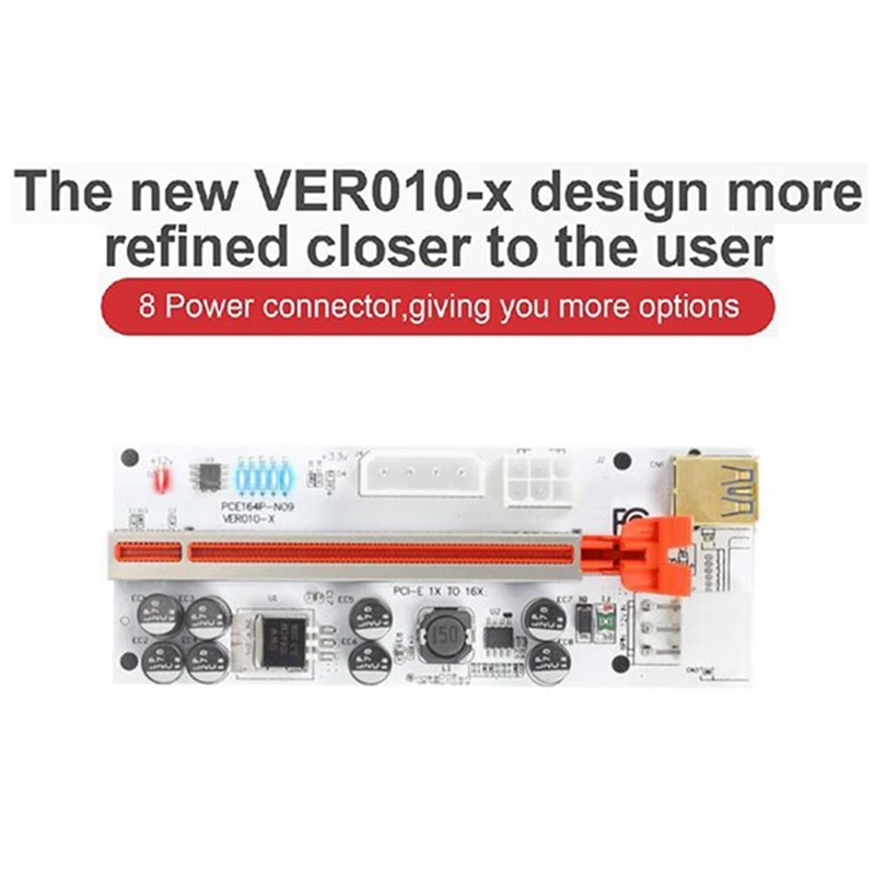 USB 3.0 PCI-E Riser Card VER010-X Express Riser For Video Card X16 Extender PCI-E Riser Card For Mining