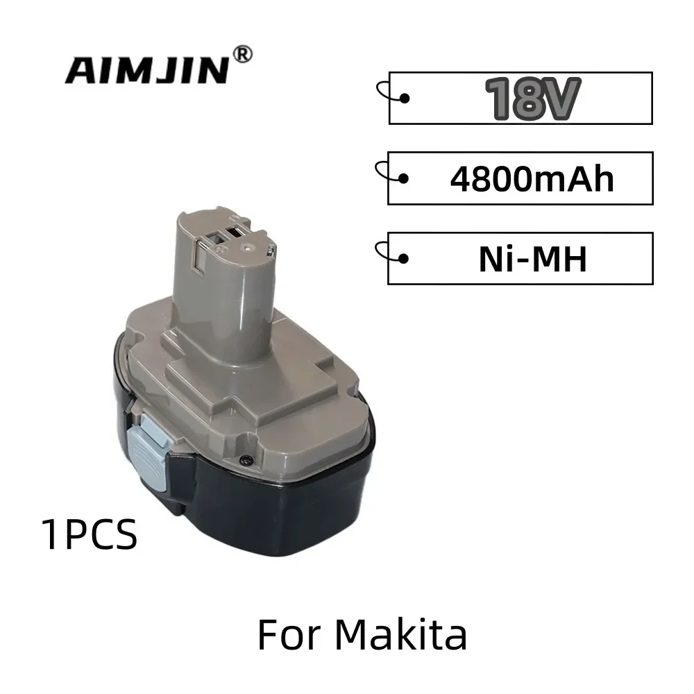 

For Makita PA18 Battery 1822 1834 1823 1833 1835 18V For Makita PA18 Battery 4800mAh 8391D 6347D 5036D NEW