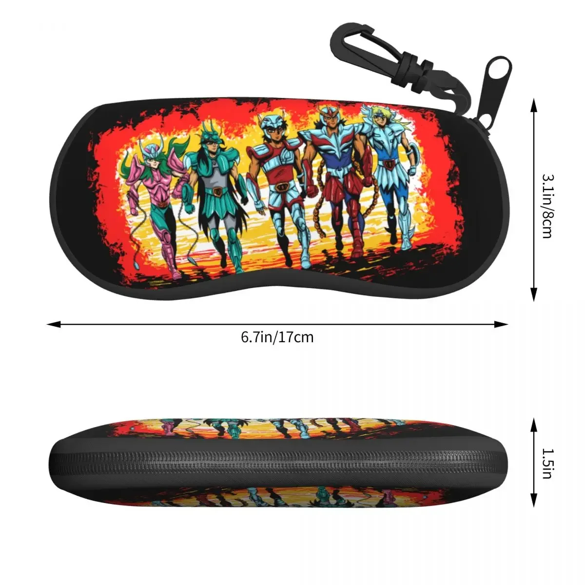 Classic Manga Saint Seiya Shell Eyeglasses Protector Cases Cute Sunglass Case Knights Of The Zodiac Glasses Bag