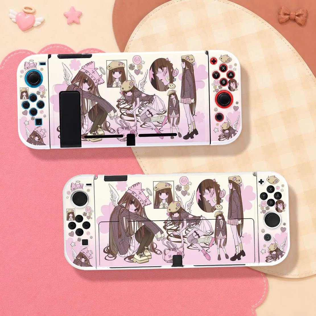 Anime Split Protective Case for Nintendo Switch 2 OLED NS Console Dockable Drop-Proof Joy-Con Controller Case Dock Cover Gift