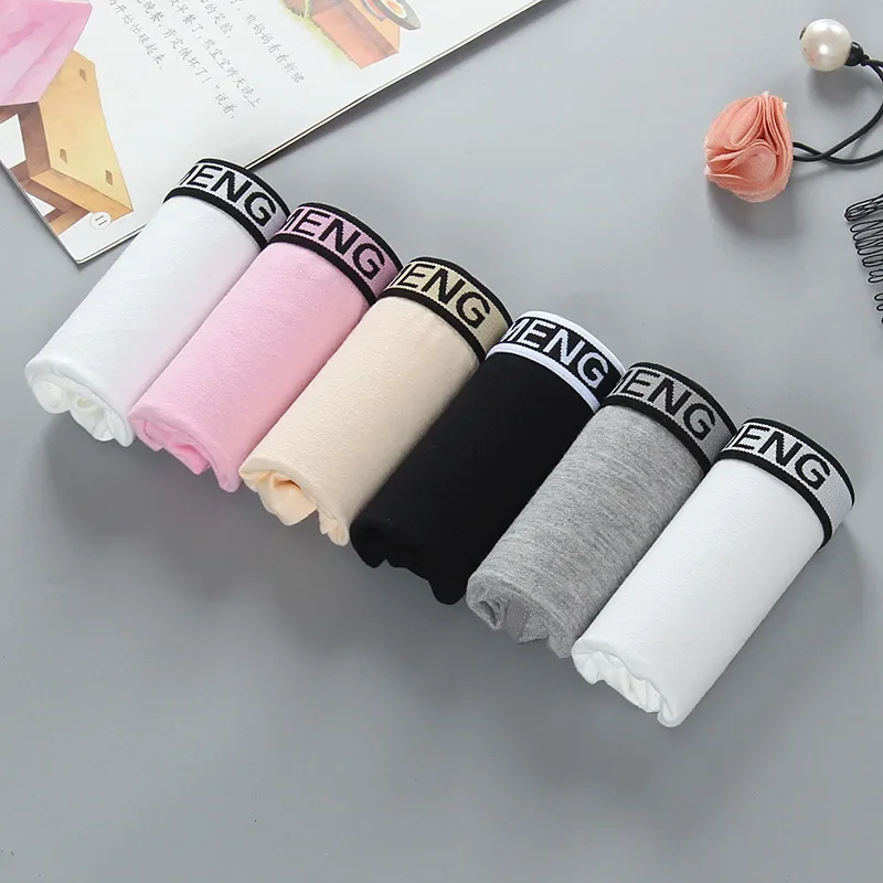 

6Pc/Lot Girls Cotton Colorful Briefs Panties Letter Teens Teenage Underwear Puberty 8-14Years Old Young Adolescente